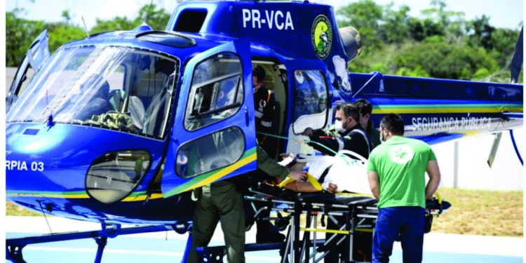 Samu e Ciopaer realizam resgate aéreo de paciente com traumatismo em Porto Walter