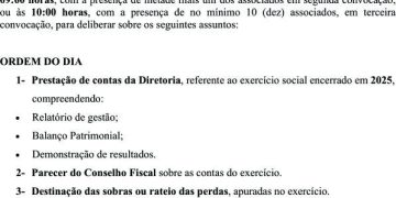 Edital de Convocação de Assembleia Geral Ordinária – Coopeguajará